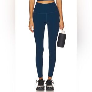 Beyond Yoga Spacedye Caught In The Midi High Waisted Legging in a blue heather